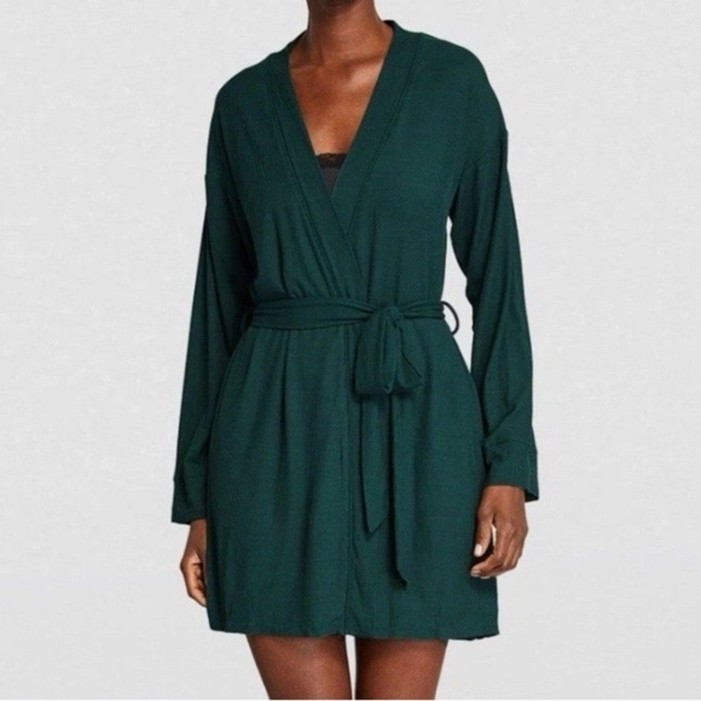 SKIMS SOFT LOUNGE SHORT ROBE SIZE XL CYPRESS NWT - Picture 3 of 10